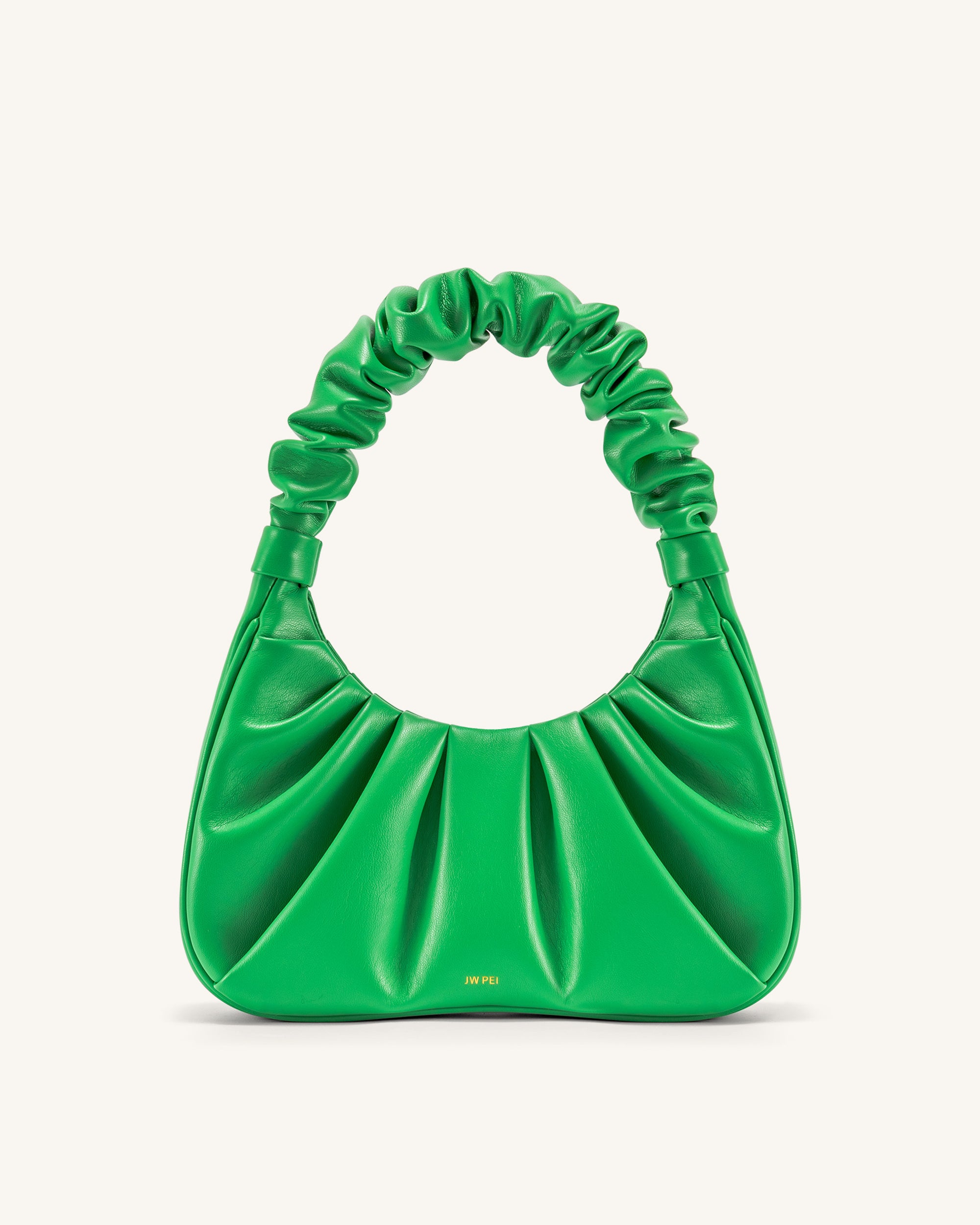 12_ef5e8597-69aa-4b29-97e4-4c19cb3fd958 Gabbi Ruched Hobo Handbag - Grass Green - Image 1