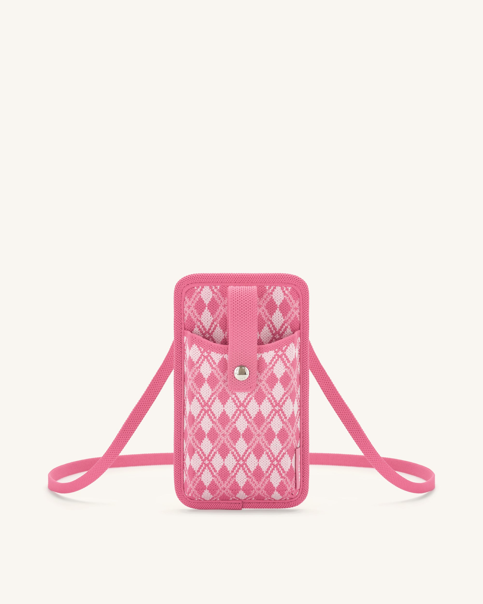 150-42PhoneBag-Pink_HotPink_1_58acae4d-b5b0-4c94-9abf-524e8eb3059c Aylin Knitted Phone Bag - Pink & Hot Pink - Image 1