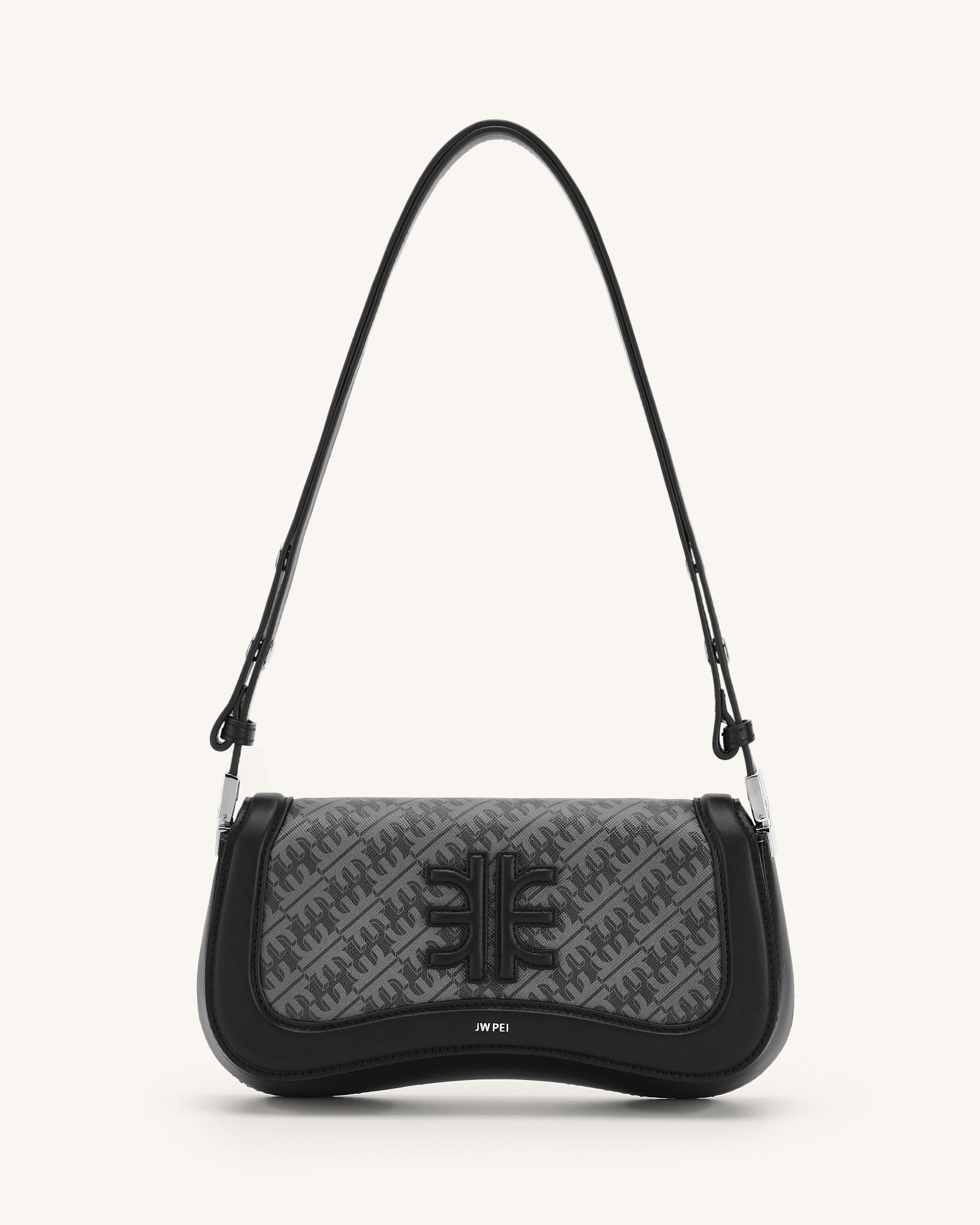1C56-12Front FEI Joy Shoulder Bag - Iron Black - Image 1