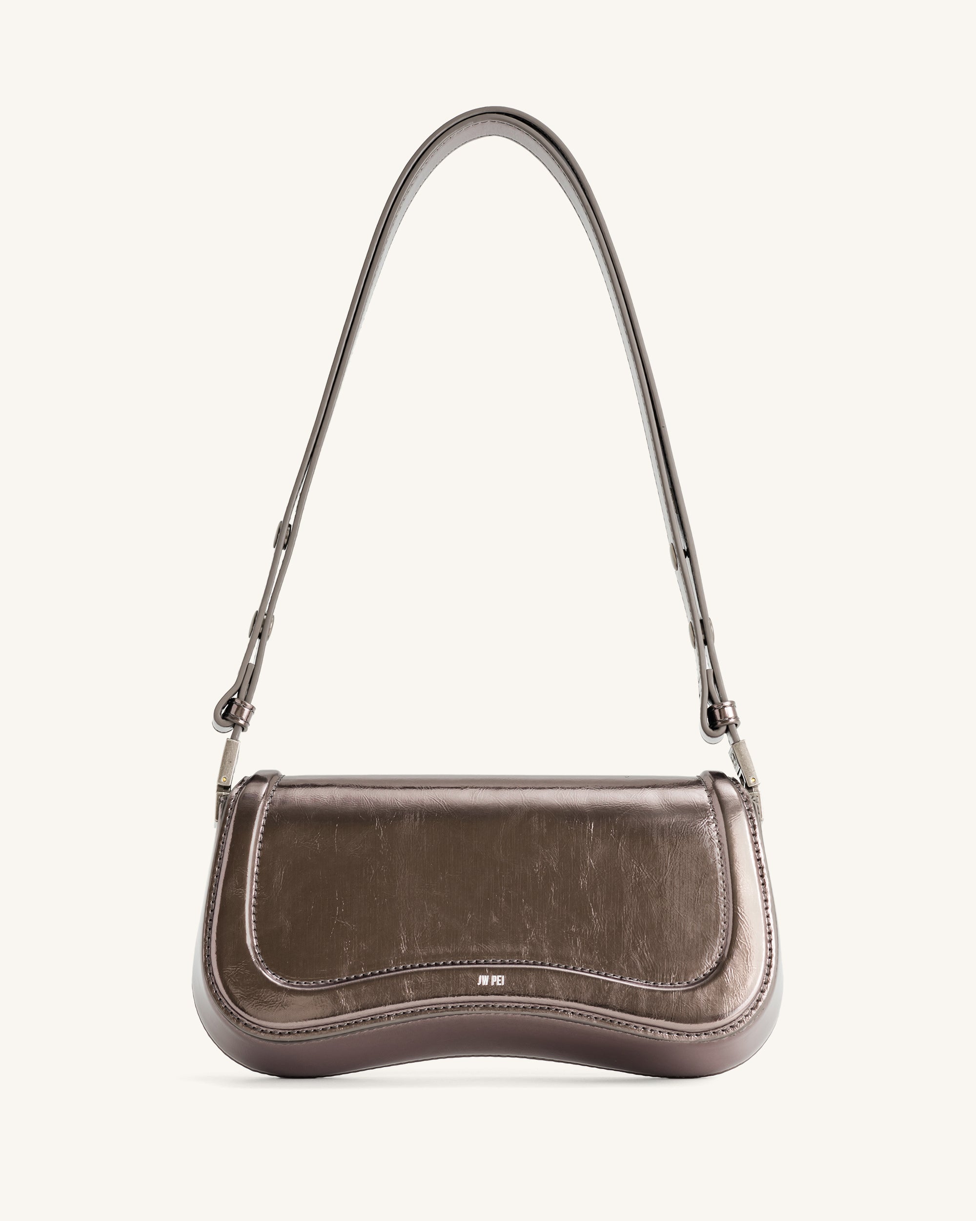 1C56-94_9d6fbd5c-6660-4804-8a7f-ae5377149417 Joy Metallic Shoulder Bag - Anthracite - Image 1