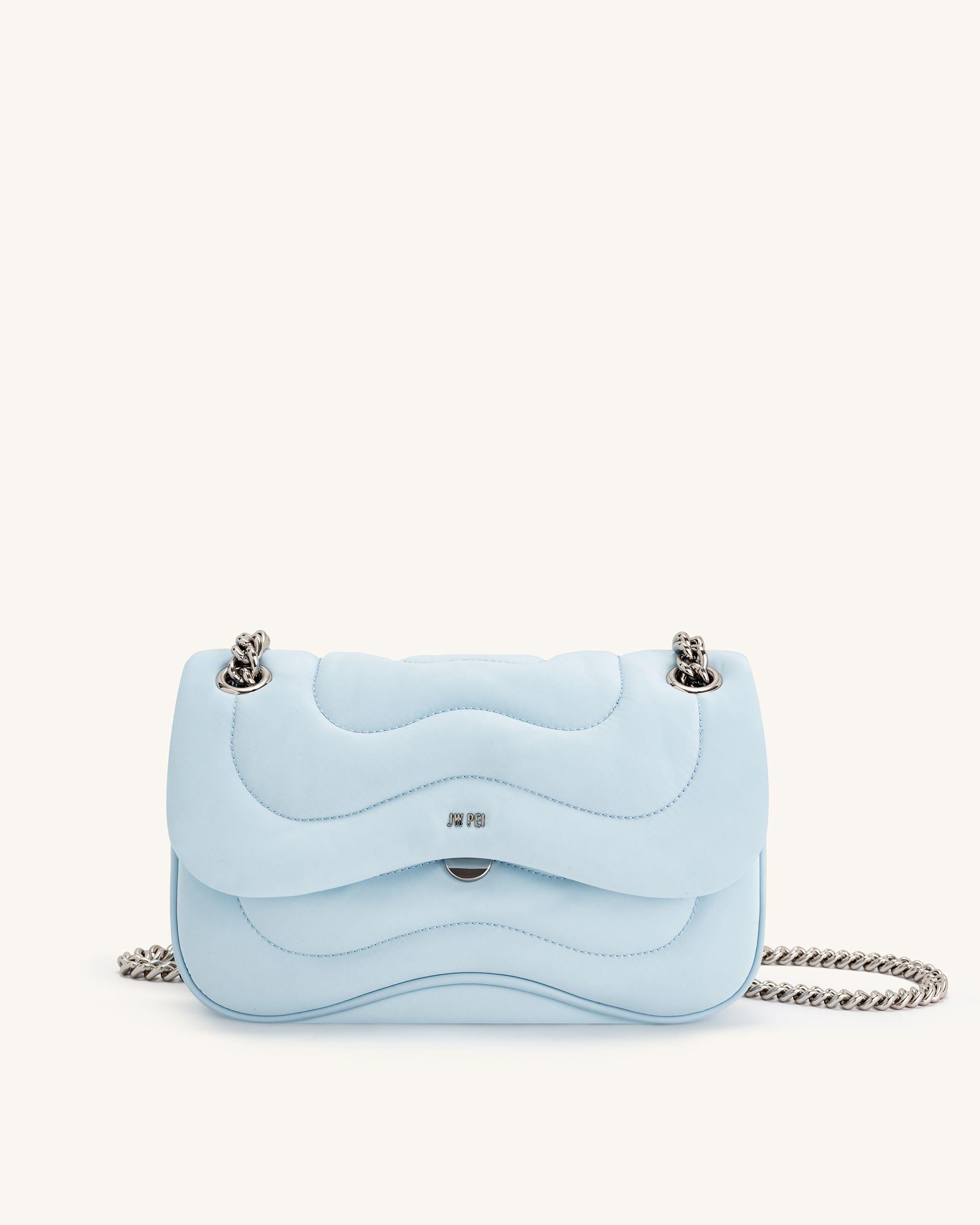 1C79-51-1 Tina Quilted Chain Crossbody - Blue - Image 1