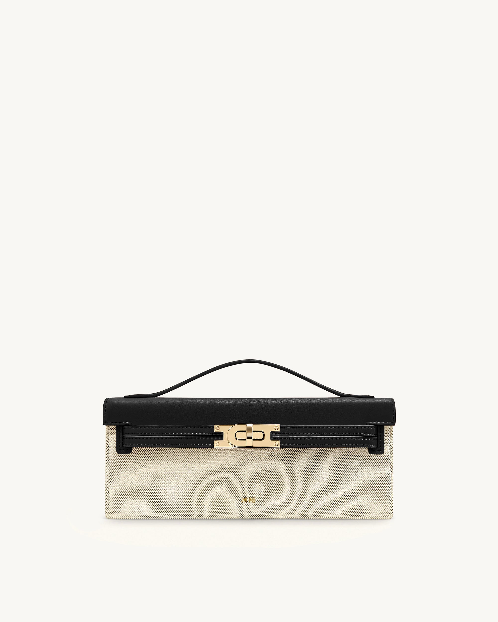 1_aed50ef7-4abd-4553-831f-c7b77e541e57 Bria Structured Top Handle Bag - Black Canvas - Image 1