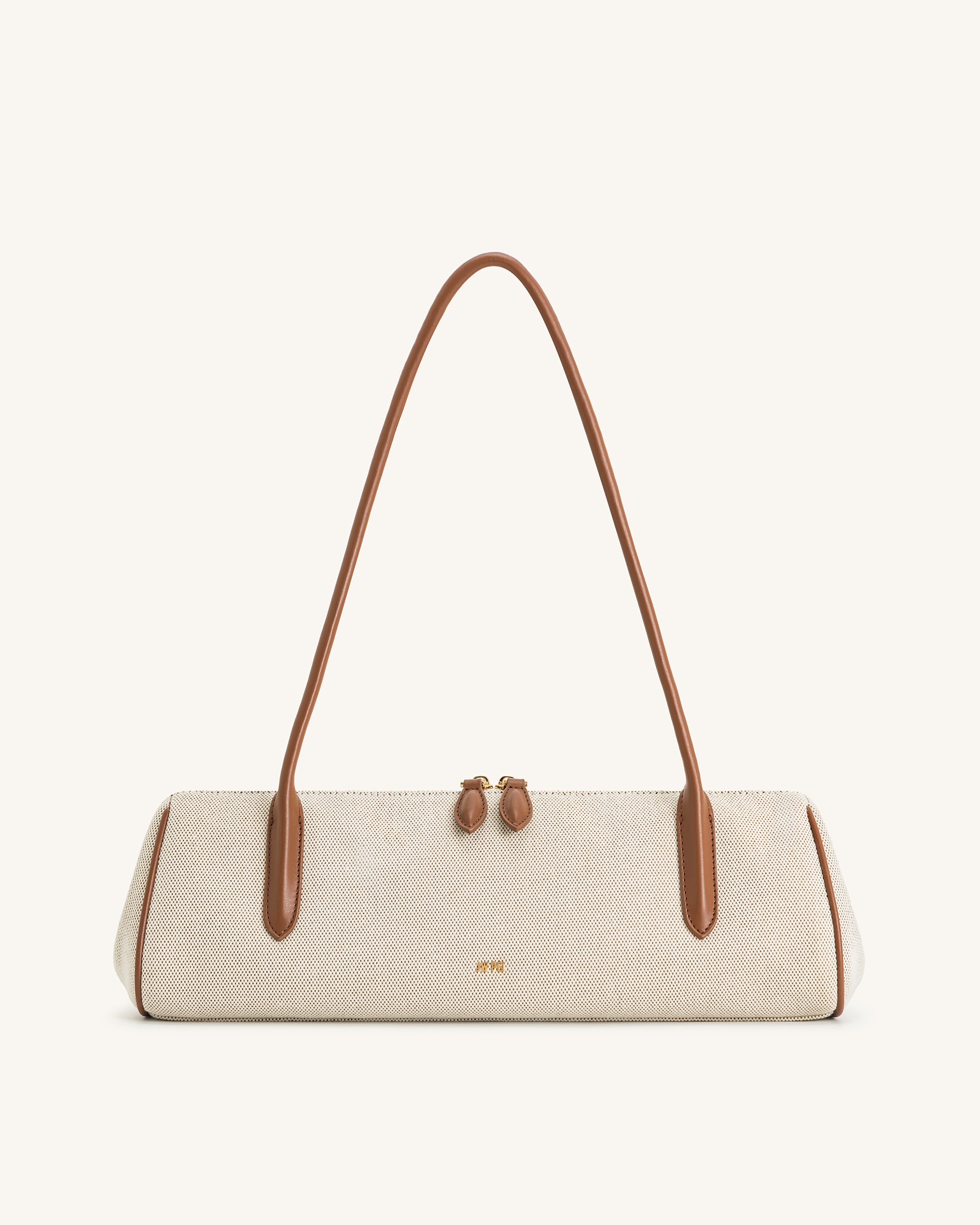2T184-31-FRONT_3cd14c55-7581-4444-80a4-9dc7141d278b Nova Shoulder Bag - Brown Canvas - Image 1