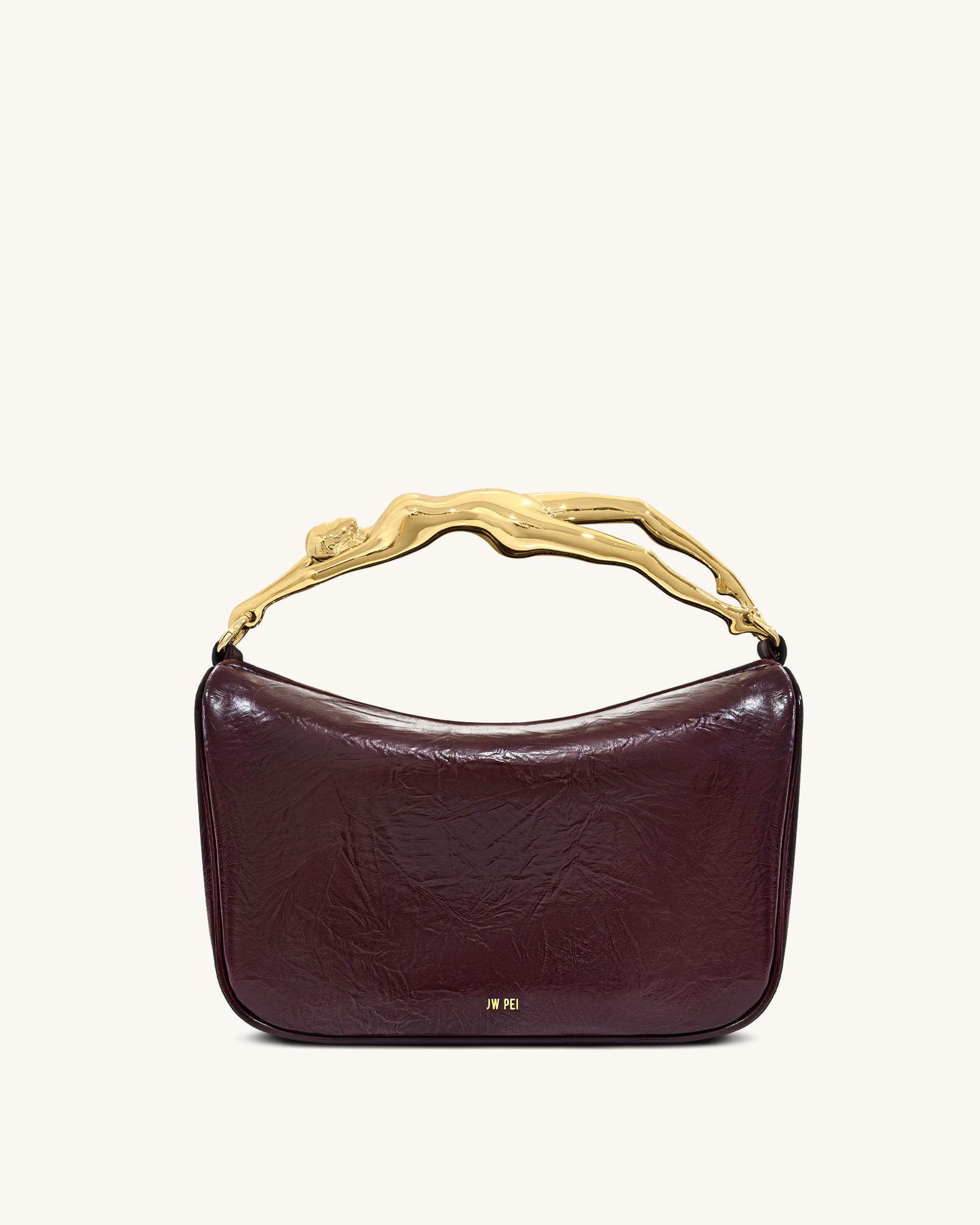 2T240-4_1_10 Jenny Human-shaped Handle Handbag - Deep Burgundy - Image 1