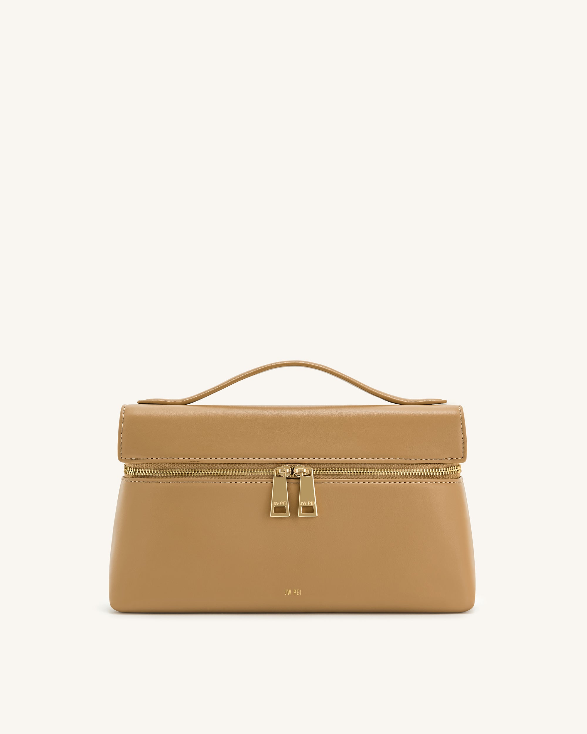 2T78-33-FRONT Thea Top Handle Bag - Almond - Image 1