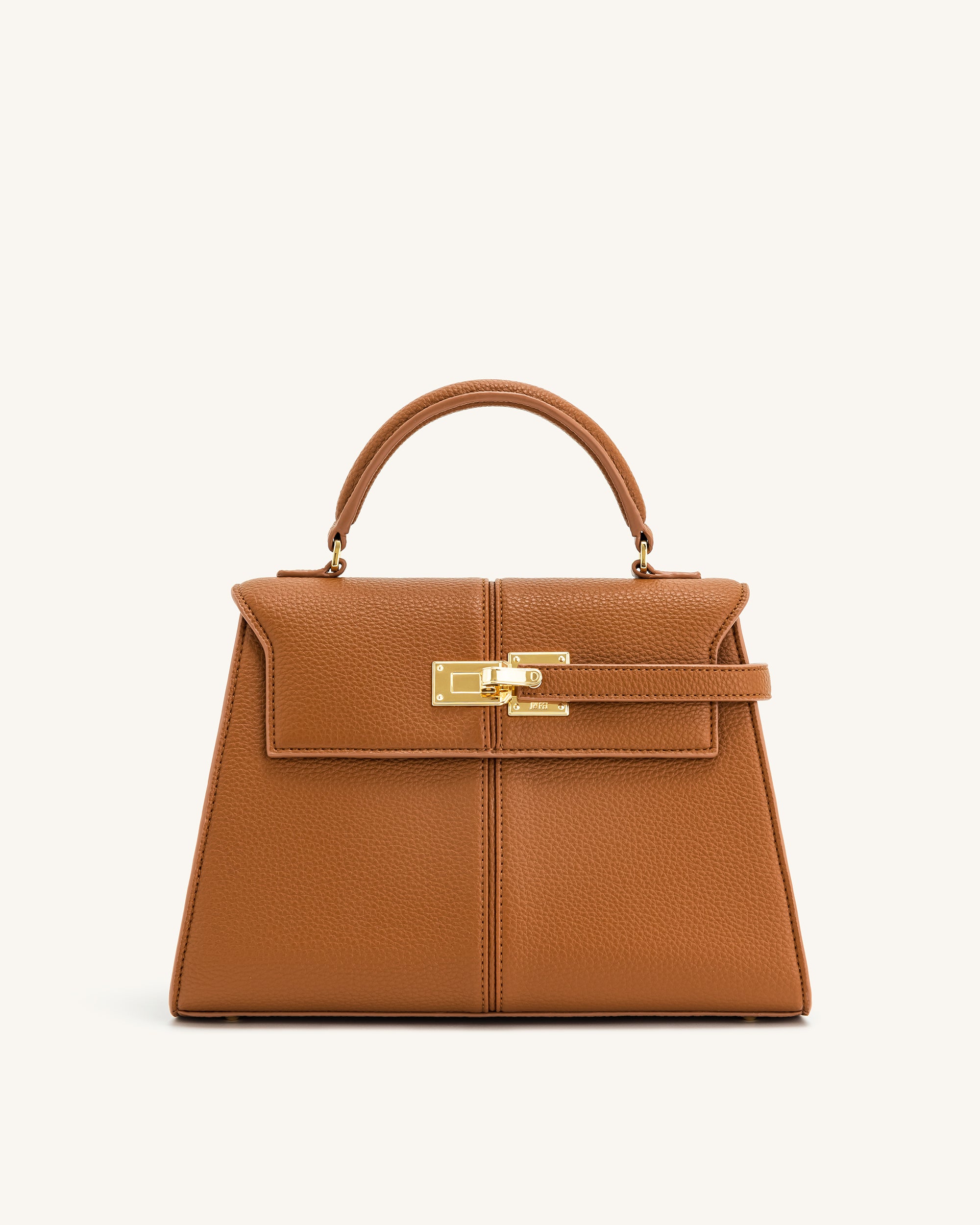 2T85-3-FRONT_1339a068-9a8d-4f58-be64-fe232c71d482 Elise Large Top Handle Bag - Brown - Image 1