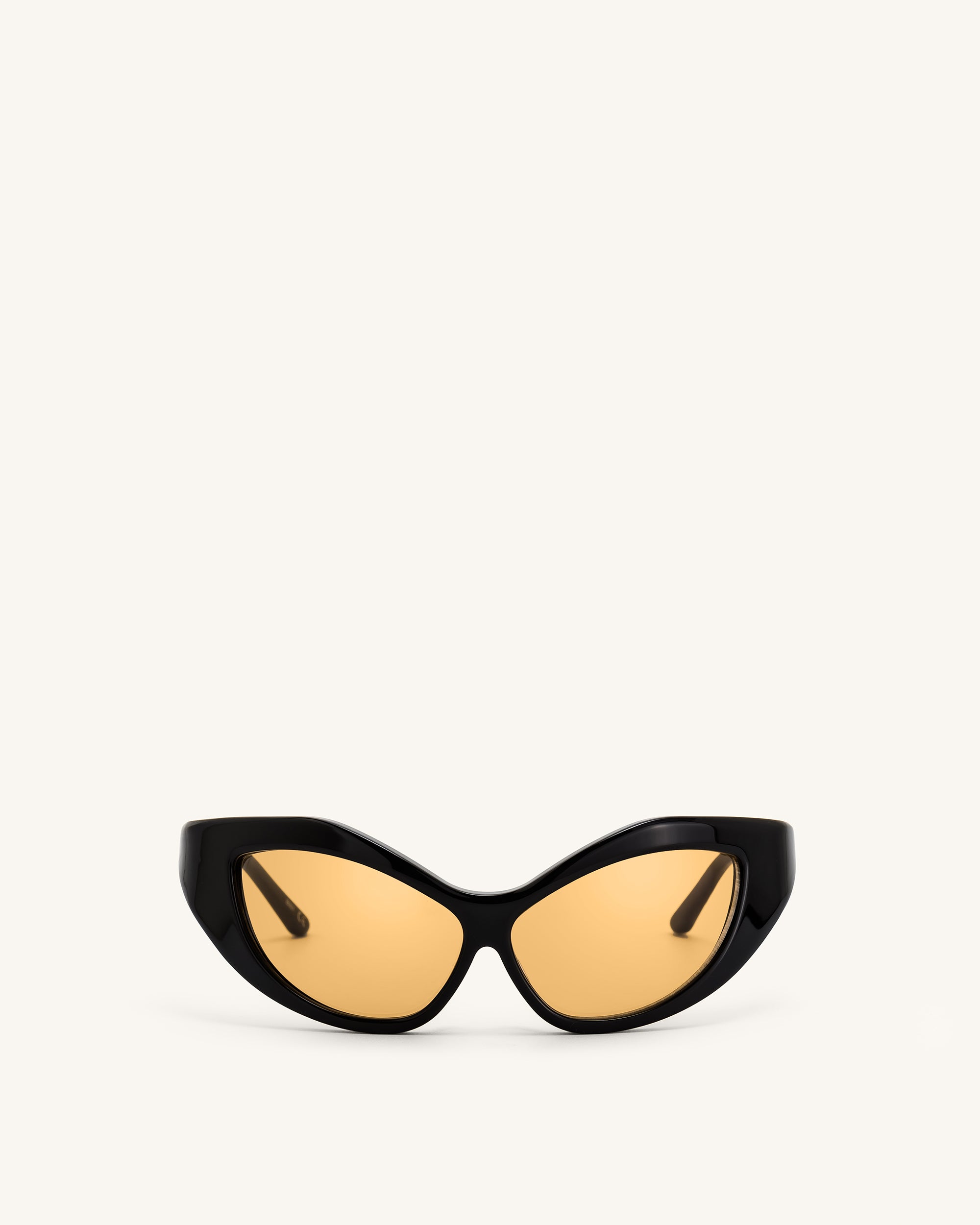 4EC001-1_FRONT Clarissa Cateye Sunglasses - Black - Image 1