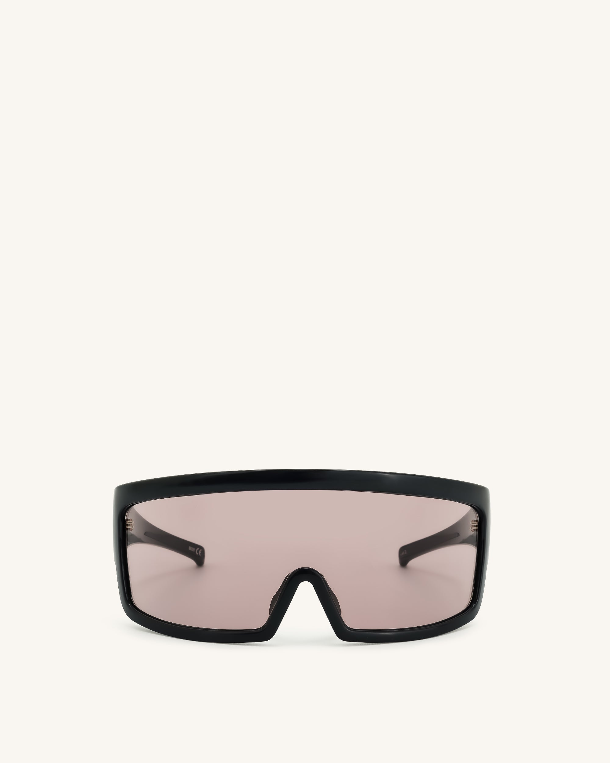 4ES040-1-FRONT Avalynn Square Frame Sunglasses - Black - Image 1