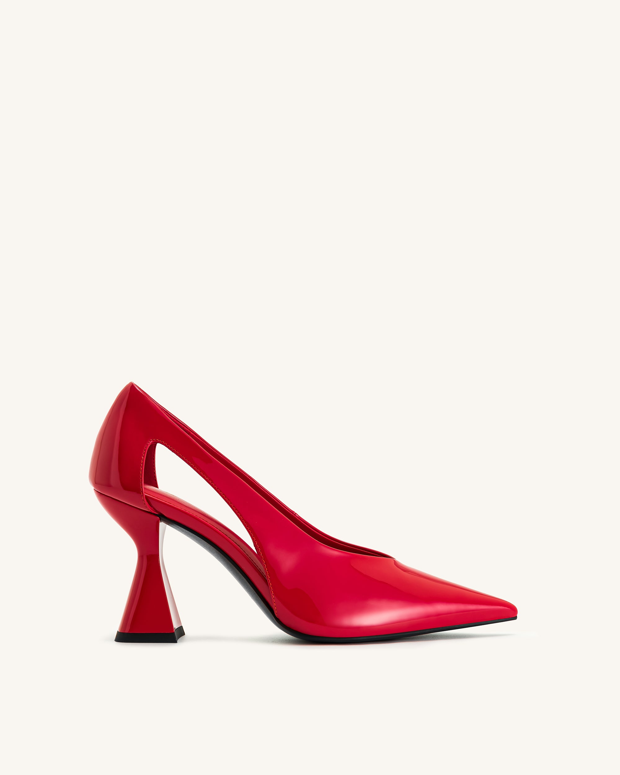4PS98-4-FRONT Alessia High Heel Pumps - Red - Image 1