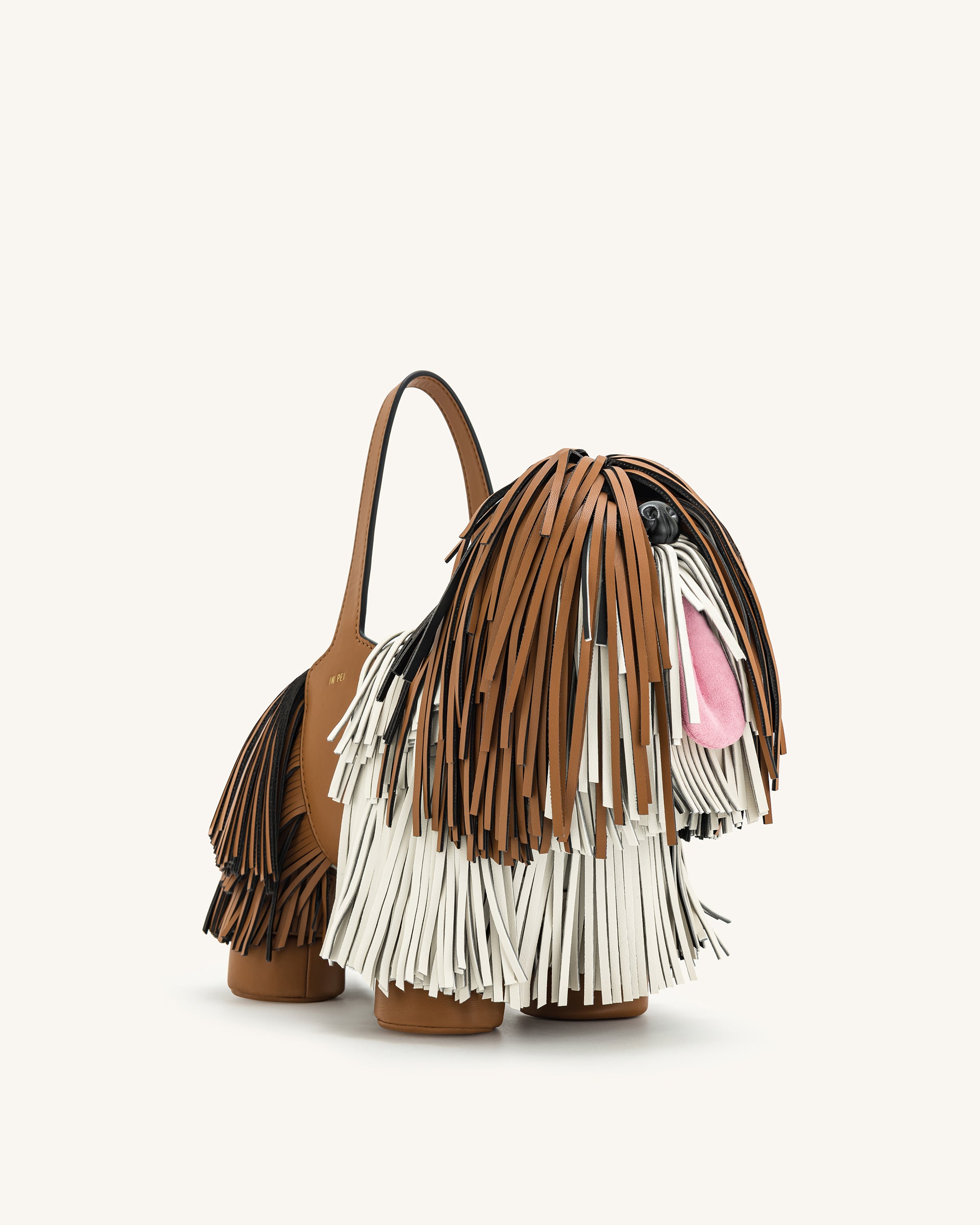 7C23-3-SIDE Nita Puppy Shape Handbag - Brown - Image 1