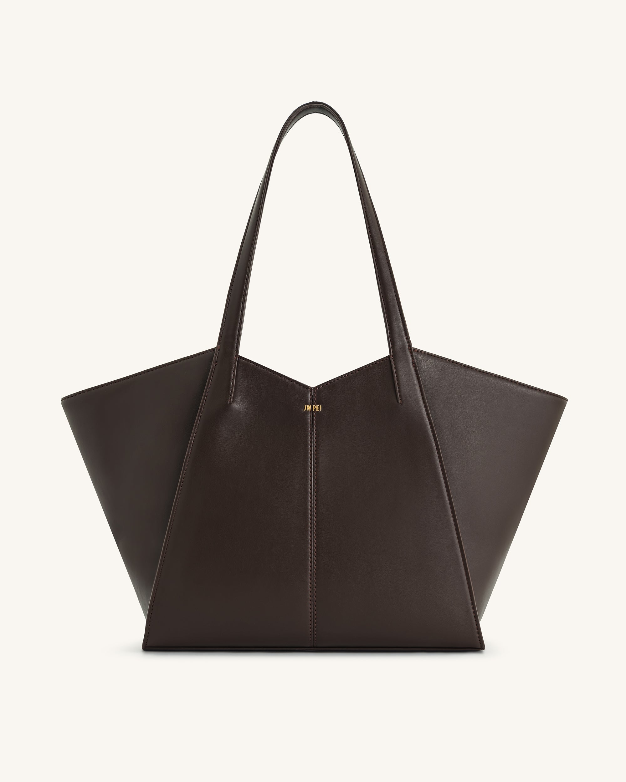 8T032-31-FRONT Kiana Large Capacity Tote Bag - Caramel - Image 1
