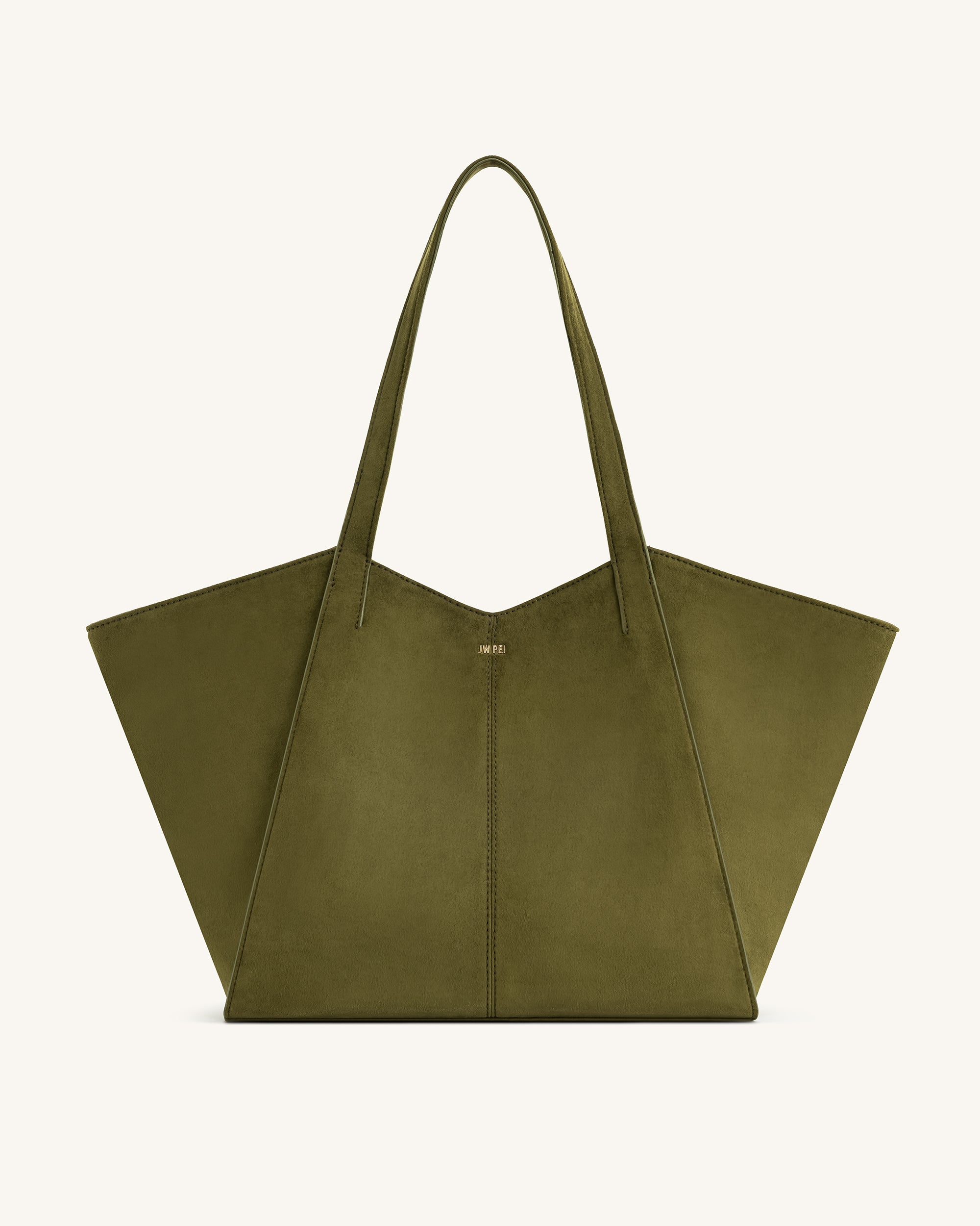 8T032-7-FRONT Kiana Large Capacity Tote Bag - Dark Olive - Image 1