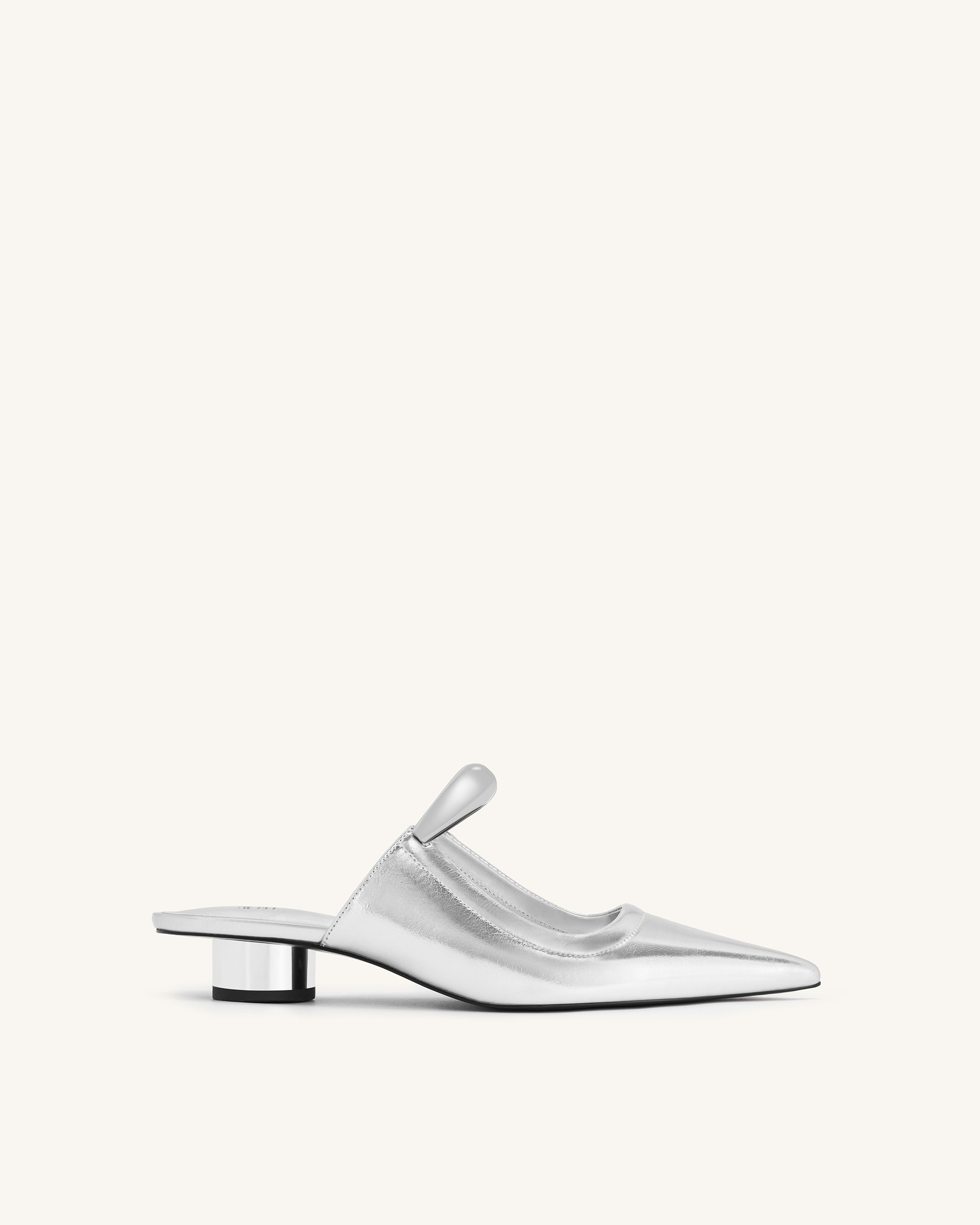J3120505-9_1 Helena Pierced Mules - Silver - Image 1