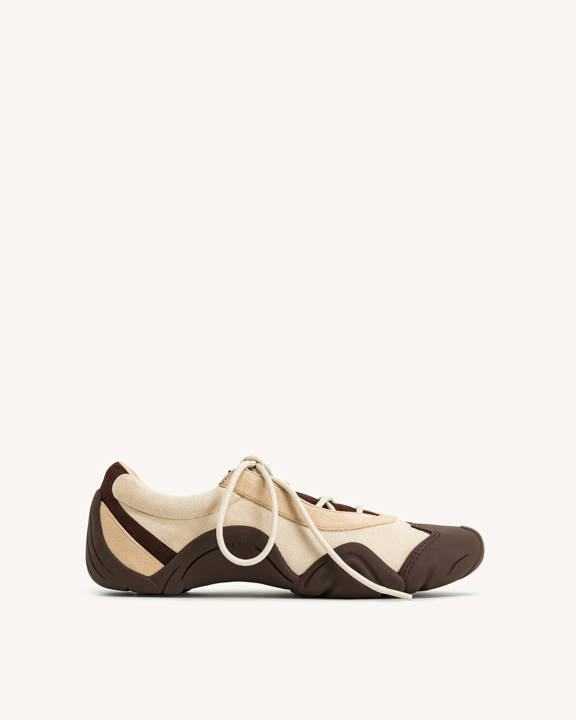 JF30521-32-SIDE1_2098026d-327b-4ee2-9b00-1d49170f8e22 Caitlin Lace-up Ballerina Sneakers - Light Brown - Image 1