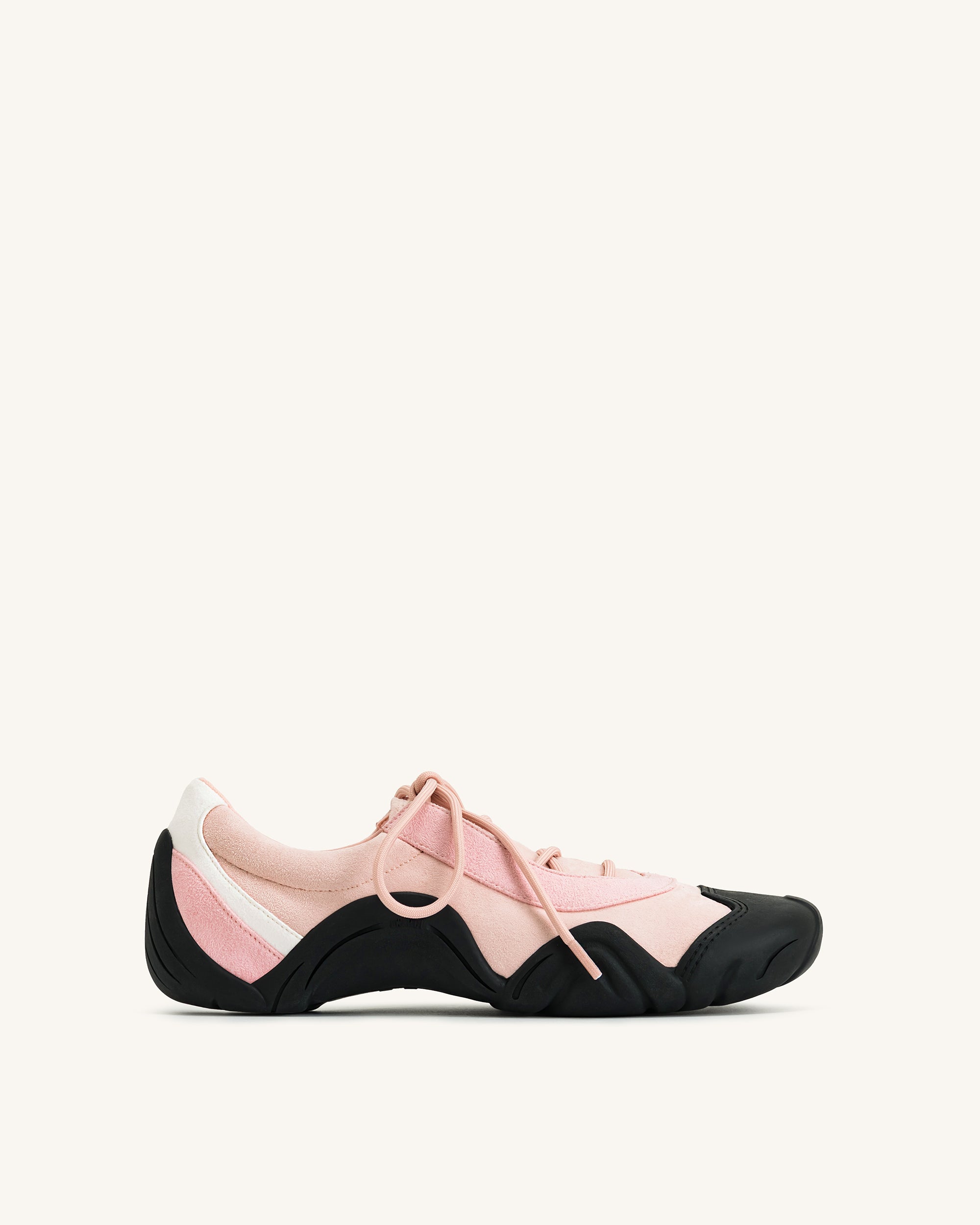 JF30521-42-SIDE1_93dccb5f-f3f3-45b4-9e8f-0eb07377b865 Caitlin Lace-up Ballerina Sneakers - Pink - Image 1