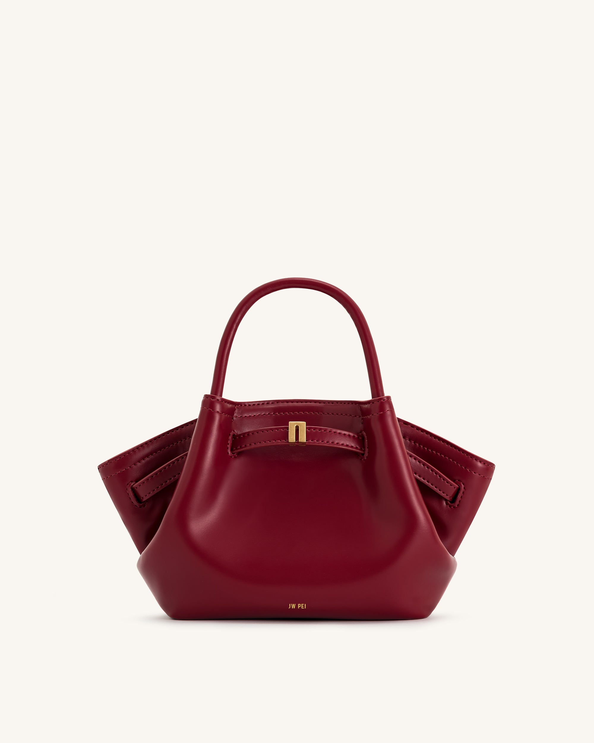 JH306A03-43-FRONT Hana Mini Tote Bag - Claret - Image 1