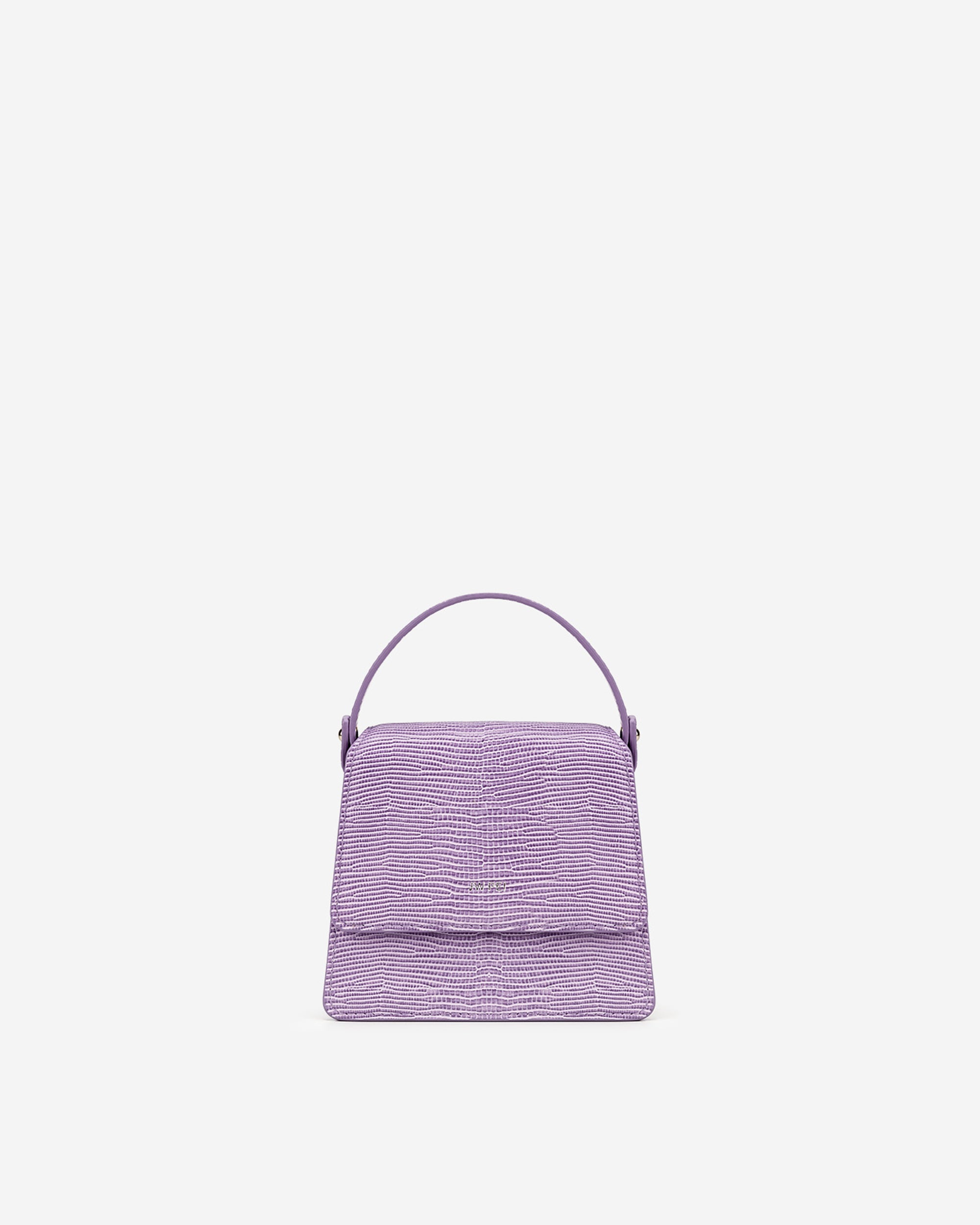 JWE_20200628_006-3 Fae Mini Top Handle Bag - Purple Lizard - Image 1