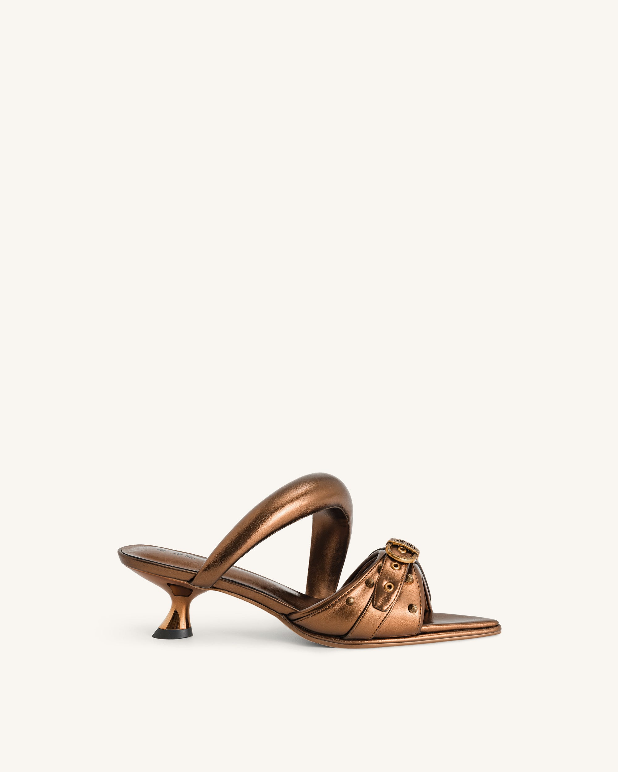 JWE_20230321_001 Sara Studded Metallic Mule - Gold - Image 1