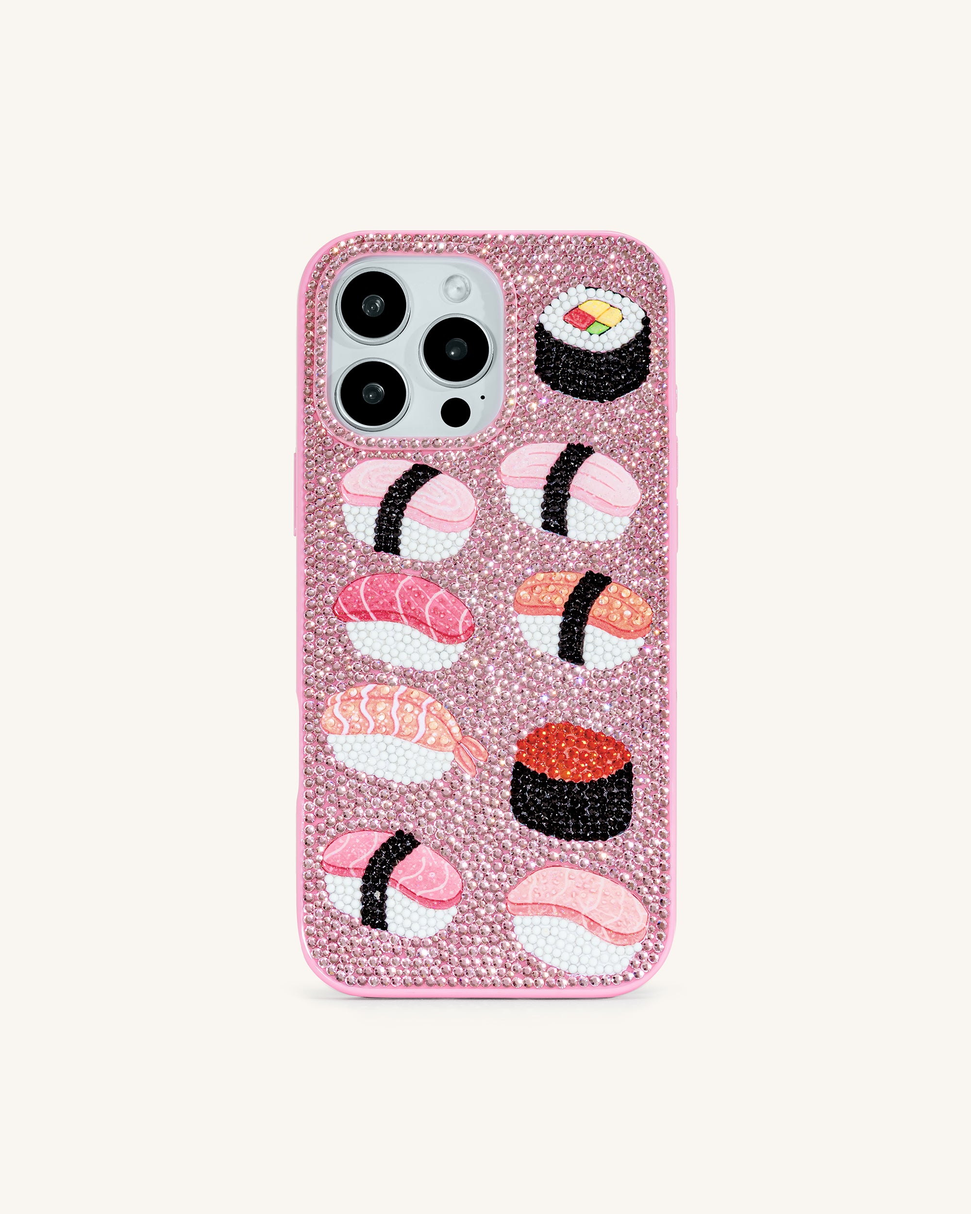 PE043-4-FRONT Sushi Phone Case - Multicolor Pink - Image 1