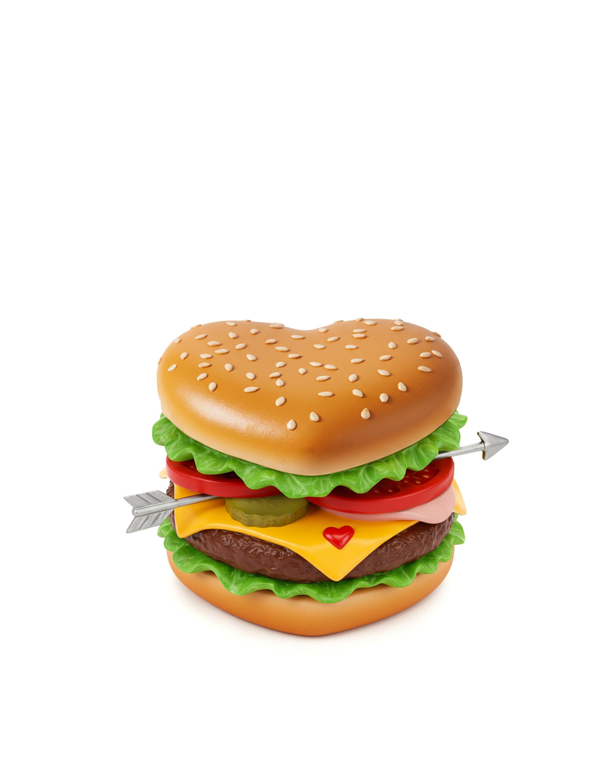 unnamed_510bb0d2-ff73-4d1f-a1c6-1d03fbe2aa13 Heart Burger Novelty Clutch Bag - Image 1