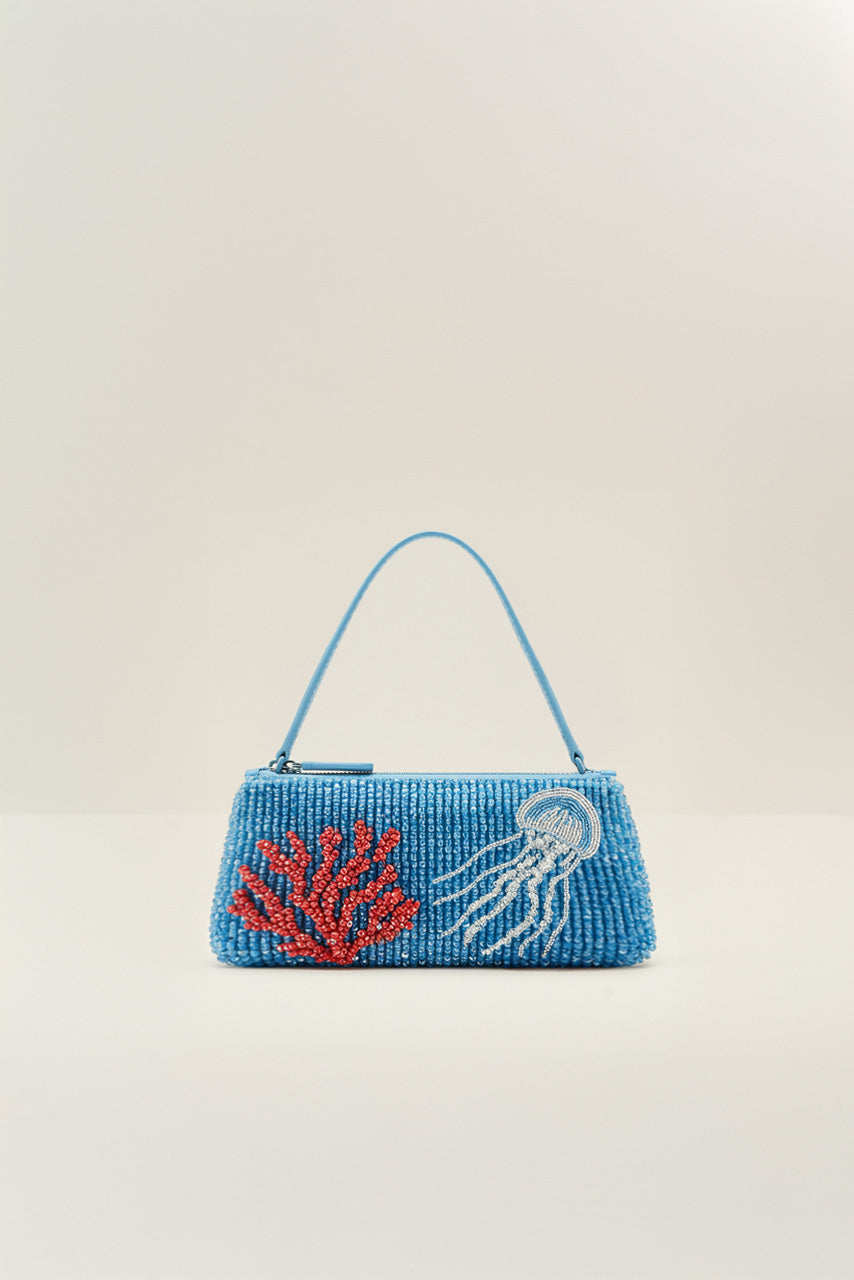 unnamed_5363f819-e8d2-4eec-b88b-ed8aabf67a55 Maya Coral Beaded Top Handle Bag - Blue - Image 1